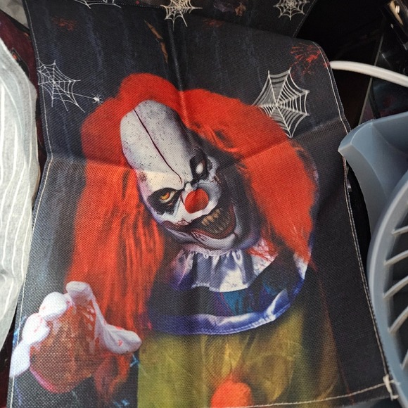 Halloween IT Clown Runner Decor Spiderwebs Bats Spooky‎ Horror Theme - Picture 1 of 6